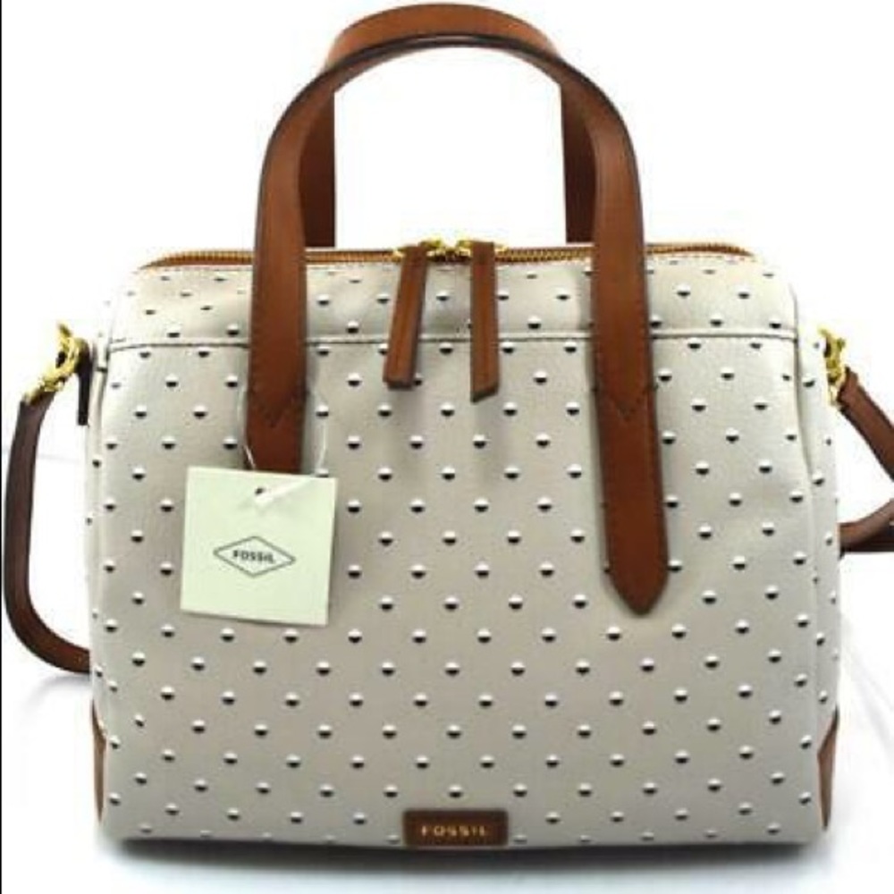 NWT Fossil Hailey Satchel Dot Purse